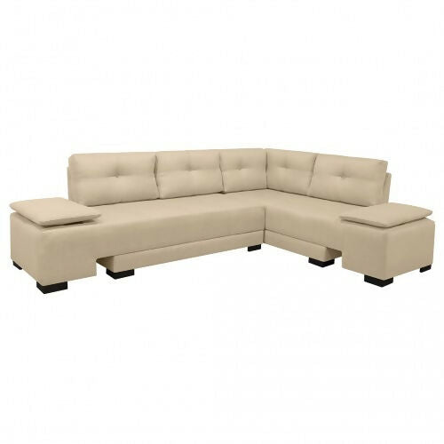 SOFA CAMA EN L STERIMBERG ANTIFLUIDOS BEIGE