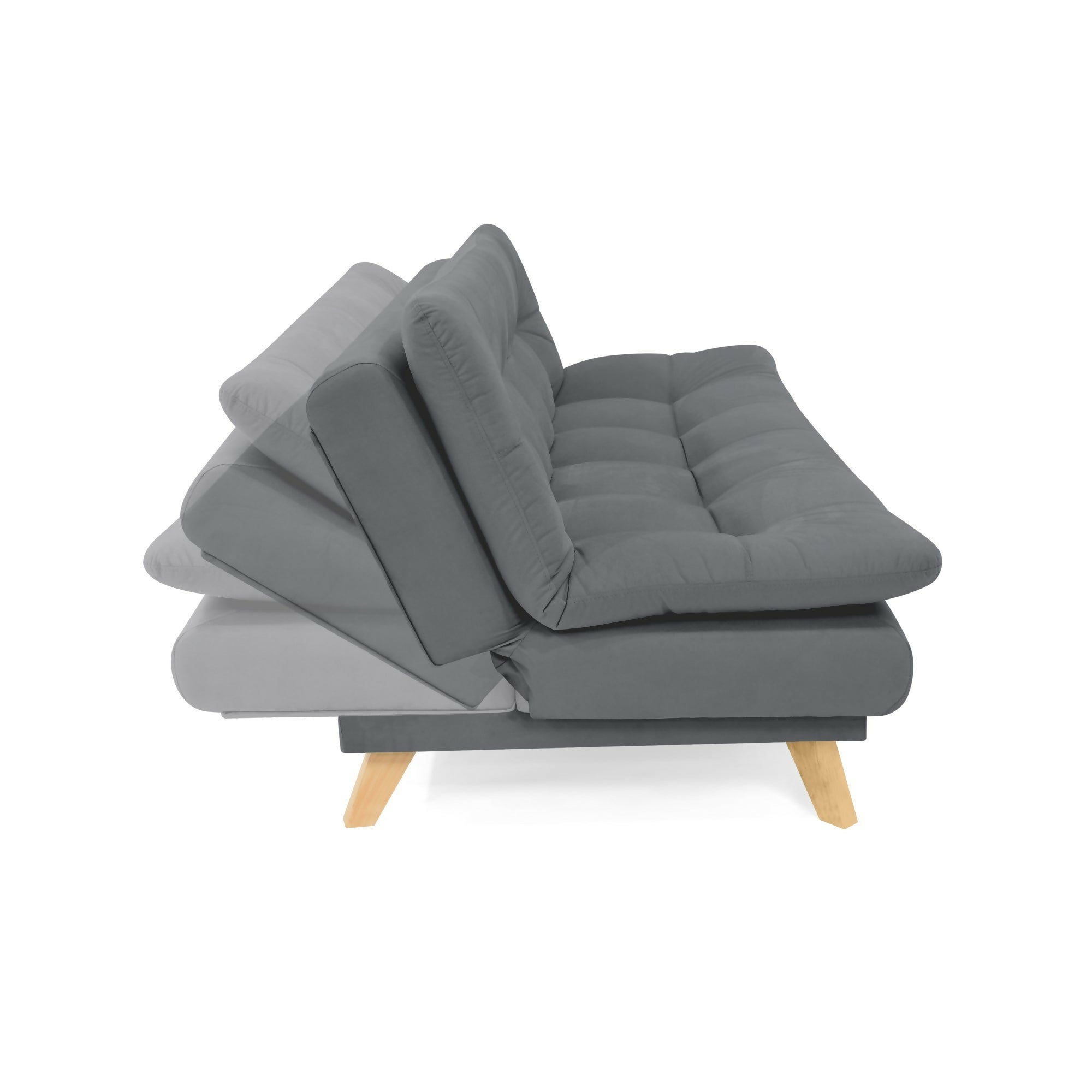 SOFA CAMA RECLINABLE MUNICH 180X90X85 TELA GRIS