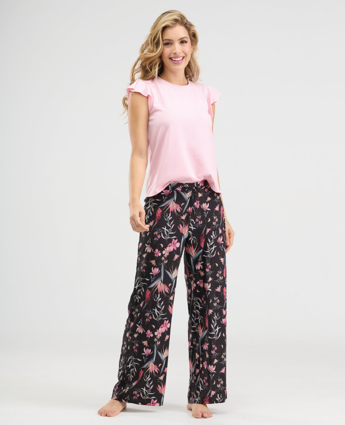 PIJAMA DE PANTALÓN | MANGA CORTA | ESTAMPADA