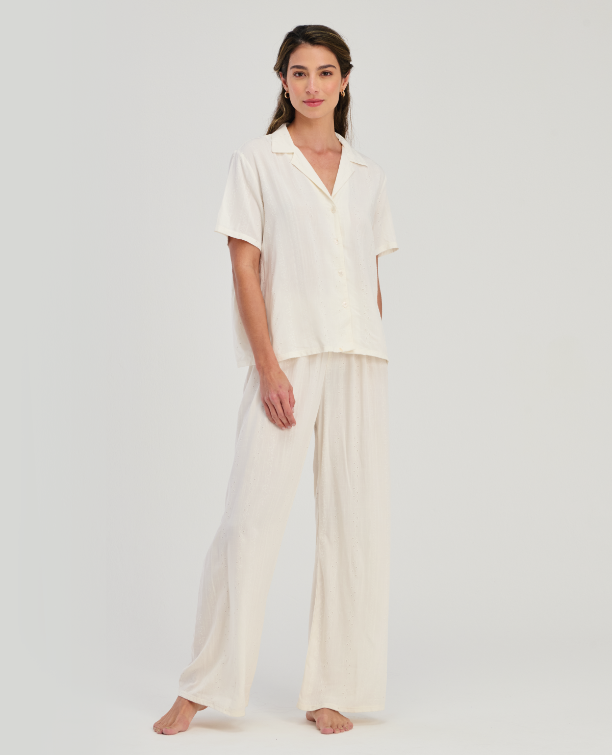 PIJAMA DE PANTALON | MANGA CORTA | CON BOTONES