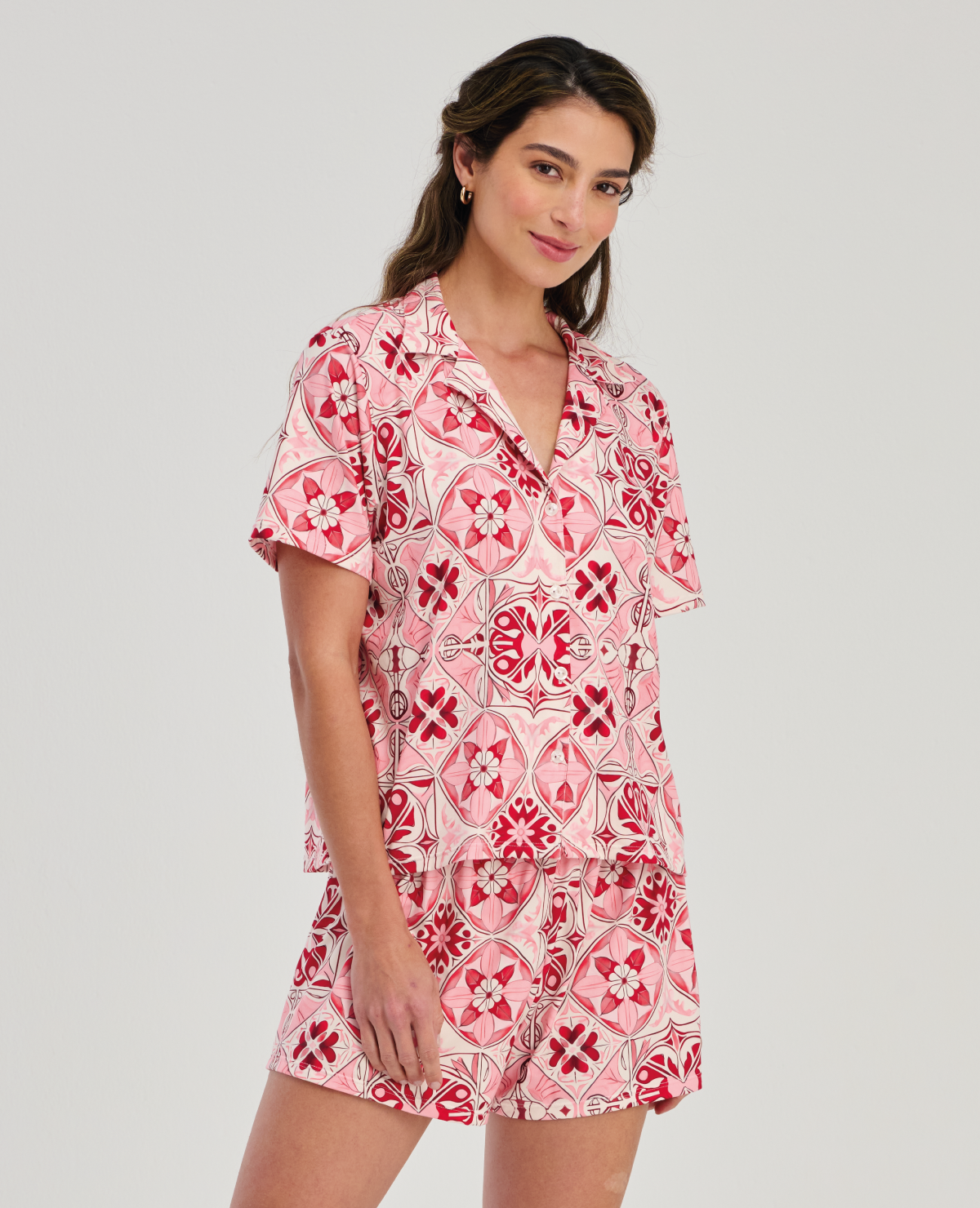 PIJAMA DE SHORT | CAMISA DE BOTONES