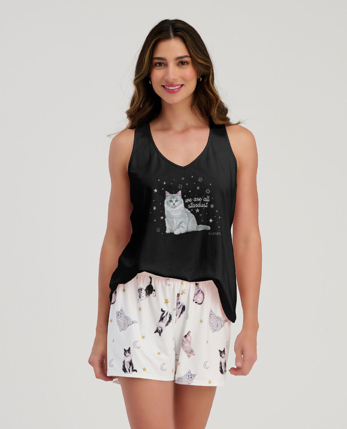 PIJAMA SHORT | CAMISILLA ESCOTE REDONDO