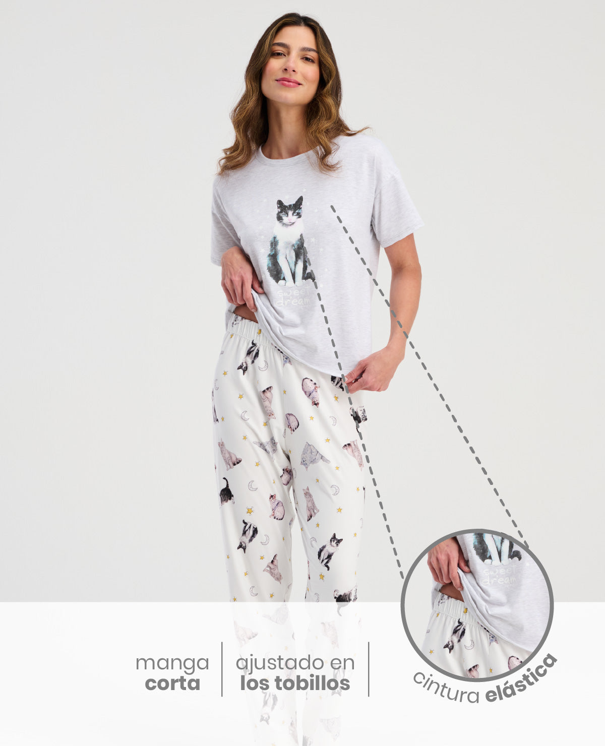 PIJAMA DE PANTALÓN | CAMISETA MANGA CORTA