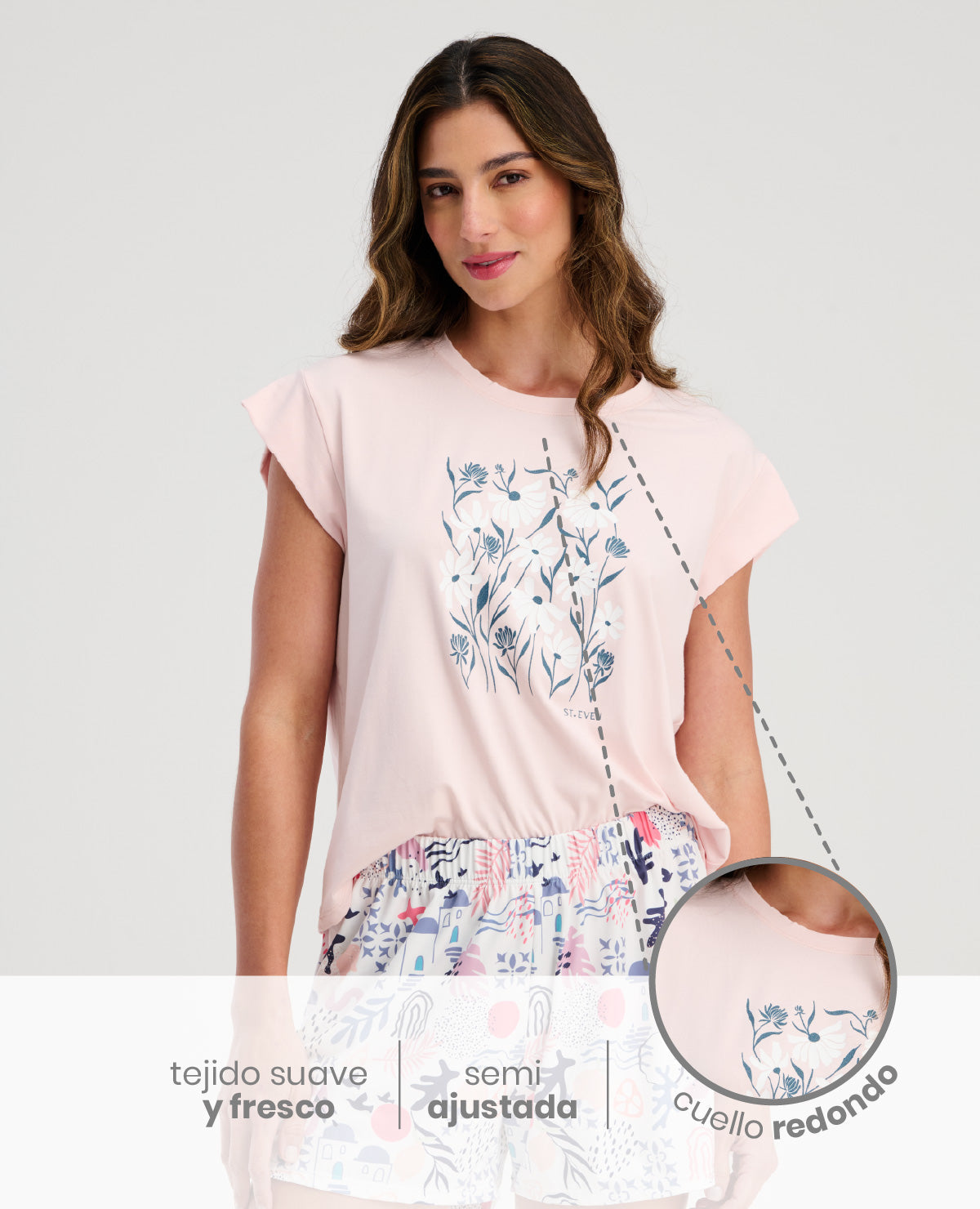 PIJAMA SHORT | CAMISETA MANGA CORTA
