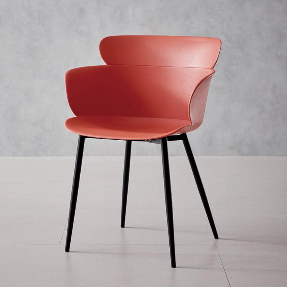 SILLA MIAMI CON BRAZOS, COLOR ROJO, CON ESPALDAR Y DISEÑO MODERNO