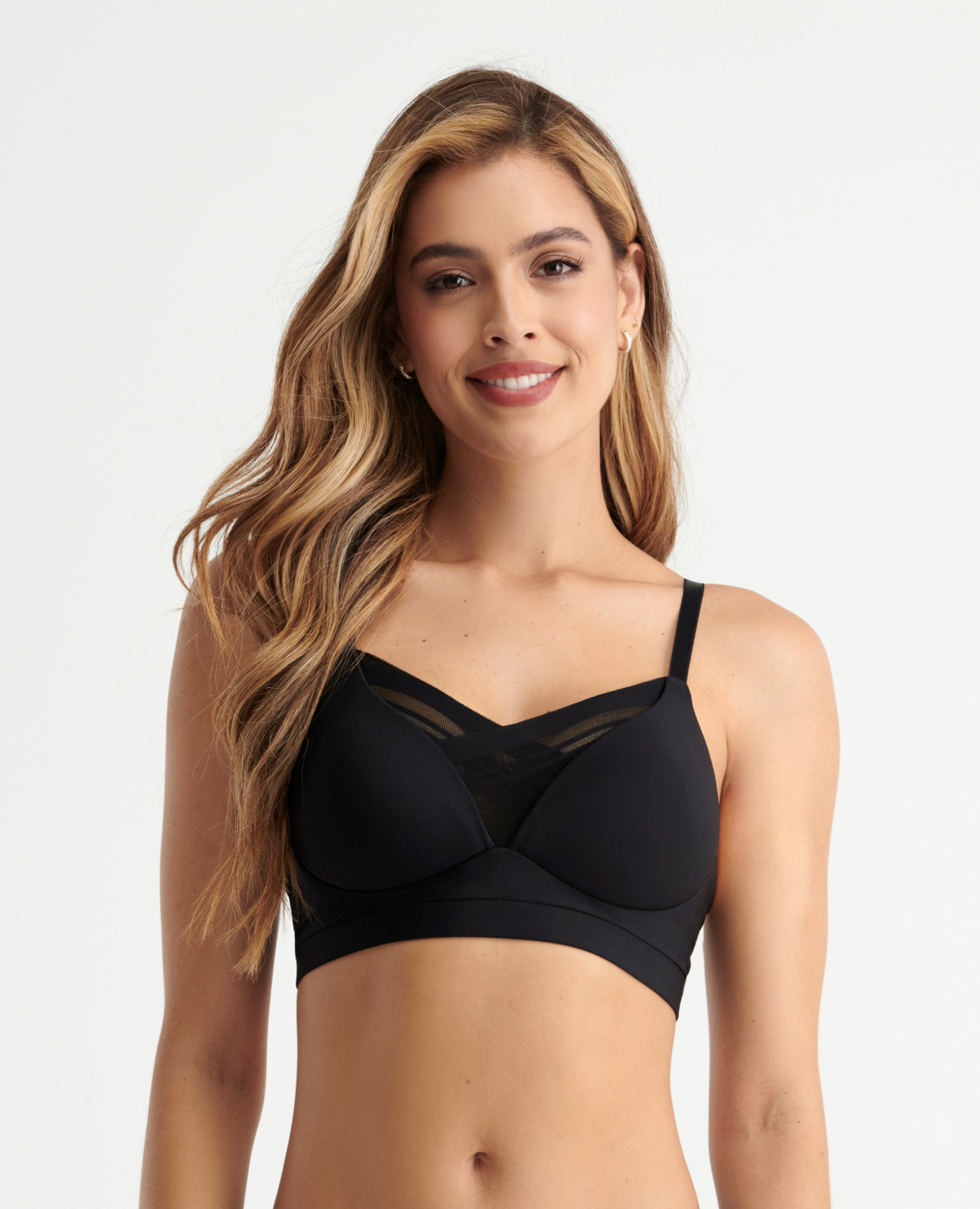 BRASIER REALCE NATURAL | COPA LISA | SIN VARILLA | DETALLE EN TUL | CARGADERAS FIJAS Y GRADUABLES_REF: 49360