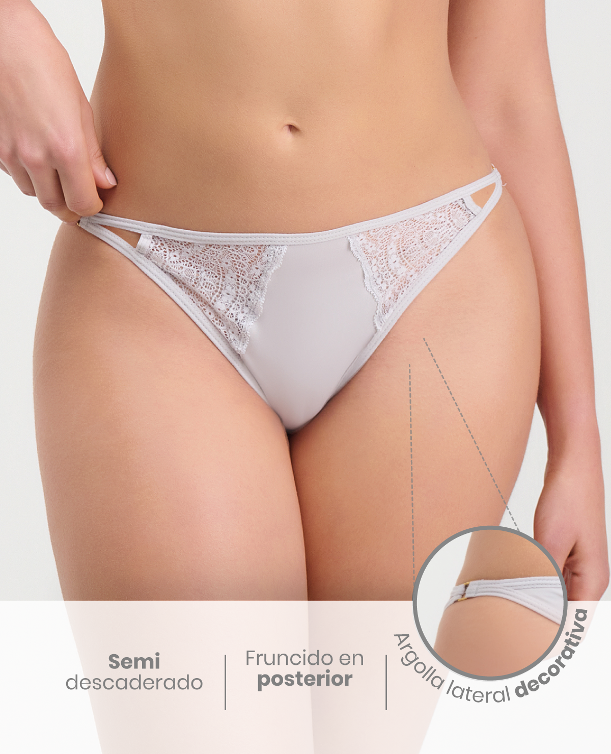 PANTY | SEMIDESCADERADO | DETALLES EN ENCAJE