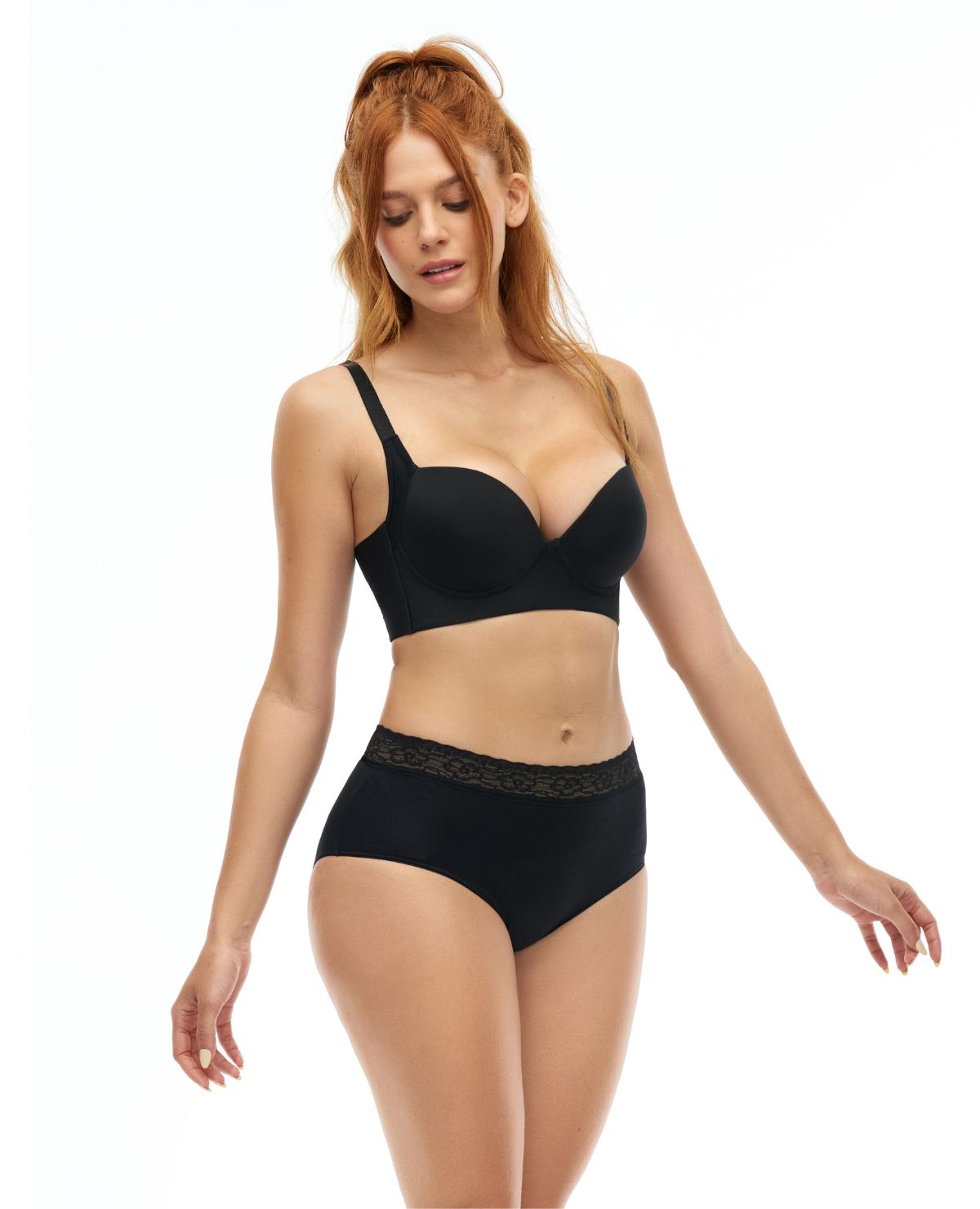 CACHETERO | CORTE ANATÓMICO | DETALLE EN ENCAJE _REF: 48912