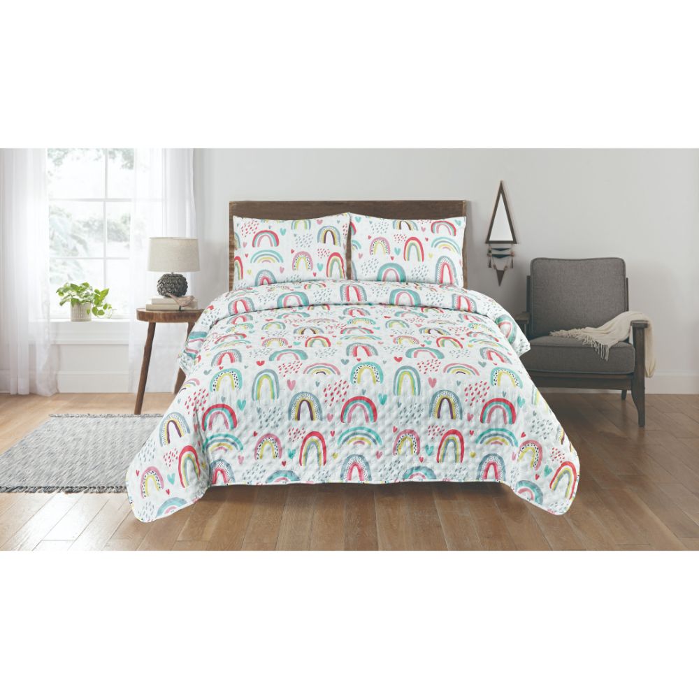 EDREDON ARCO IRIS Q-RAINBOW SENCILLO