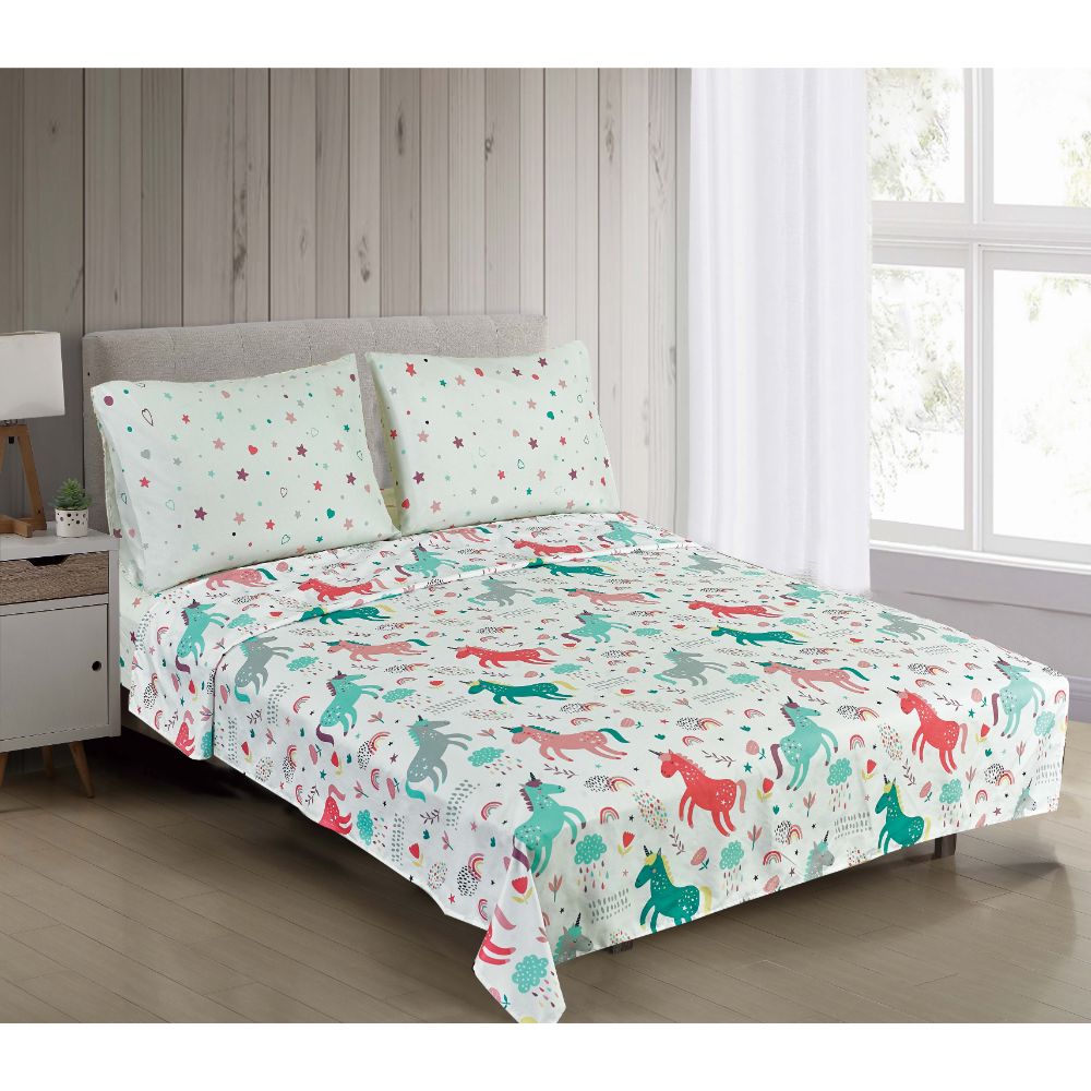 JGO DE CAMA UNICORNIO JC-UNICORN SENCILLO