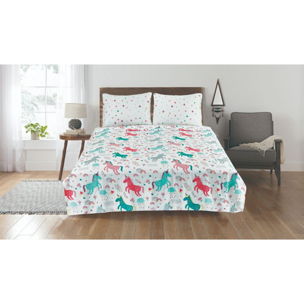 JGO DE CAMA UNICORNIO JC-UNICORN SEMIDOBLE