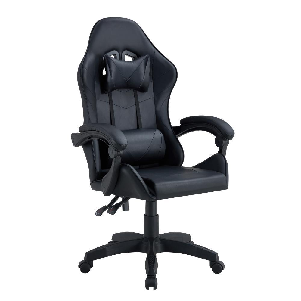 SILLA GAMER YEKSON, NEGRO, CON CÓMODO ESPALDAR Y RODACHINES