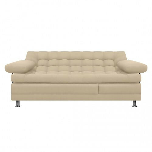 SOFA CAMA MULTIFUNCIONAL EURO 2 PUESTOS CON BRAZOS ANTIFLUIDOS BEIGE