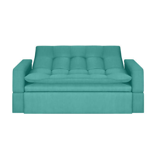 SOFA CAMA ETHEL ANTIFLUIDOS TURQUESA