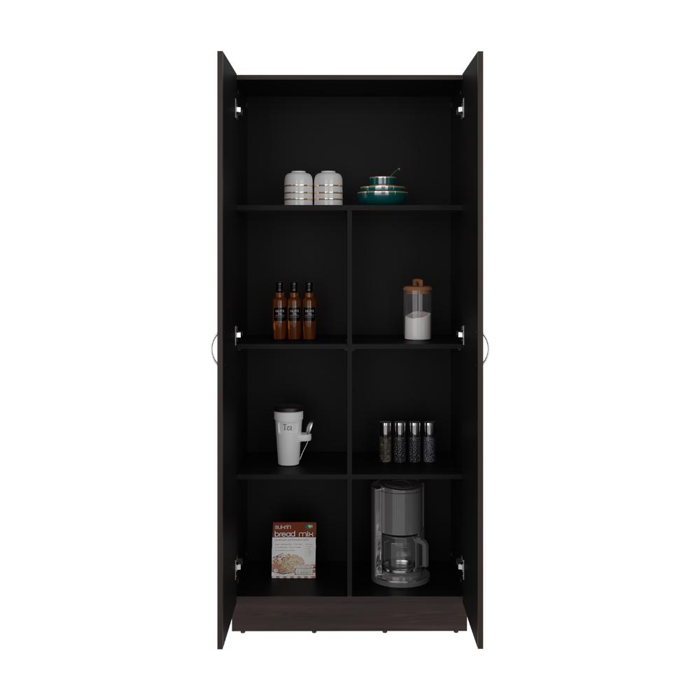 ALACENA ROY, NOGAL EUROPEO Y WENGUE, CON DOS PUERTAS Y MANIJAS METÁLICAS