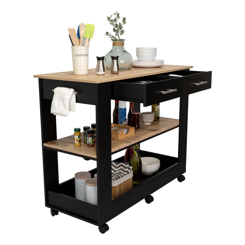 BARRA DE COCINA CALA, WENGUE Y CAFÉ CLARO, CON AMPLIA SUPERFICIE EN LA MESA ZF