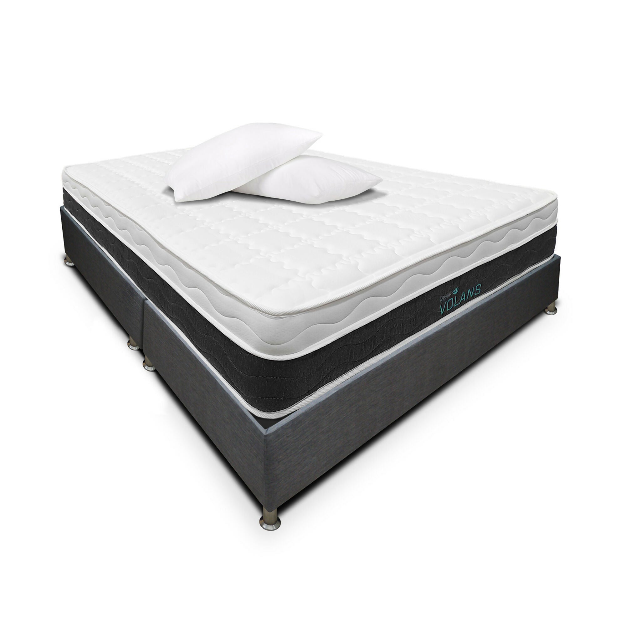 BASECAMA COLCHON VOLANS QUEEN 160X190 ALM – Almacenes Flamingo