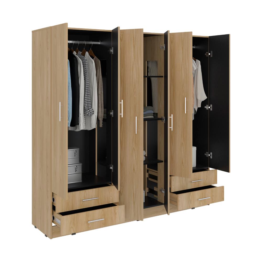 CLOSET PETUNIA, FRESNO EUROPEO Y WENGUE, CON CUATRO ORGANIZADORES