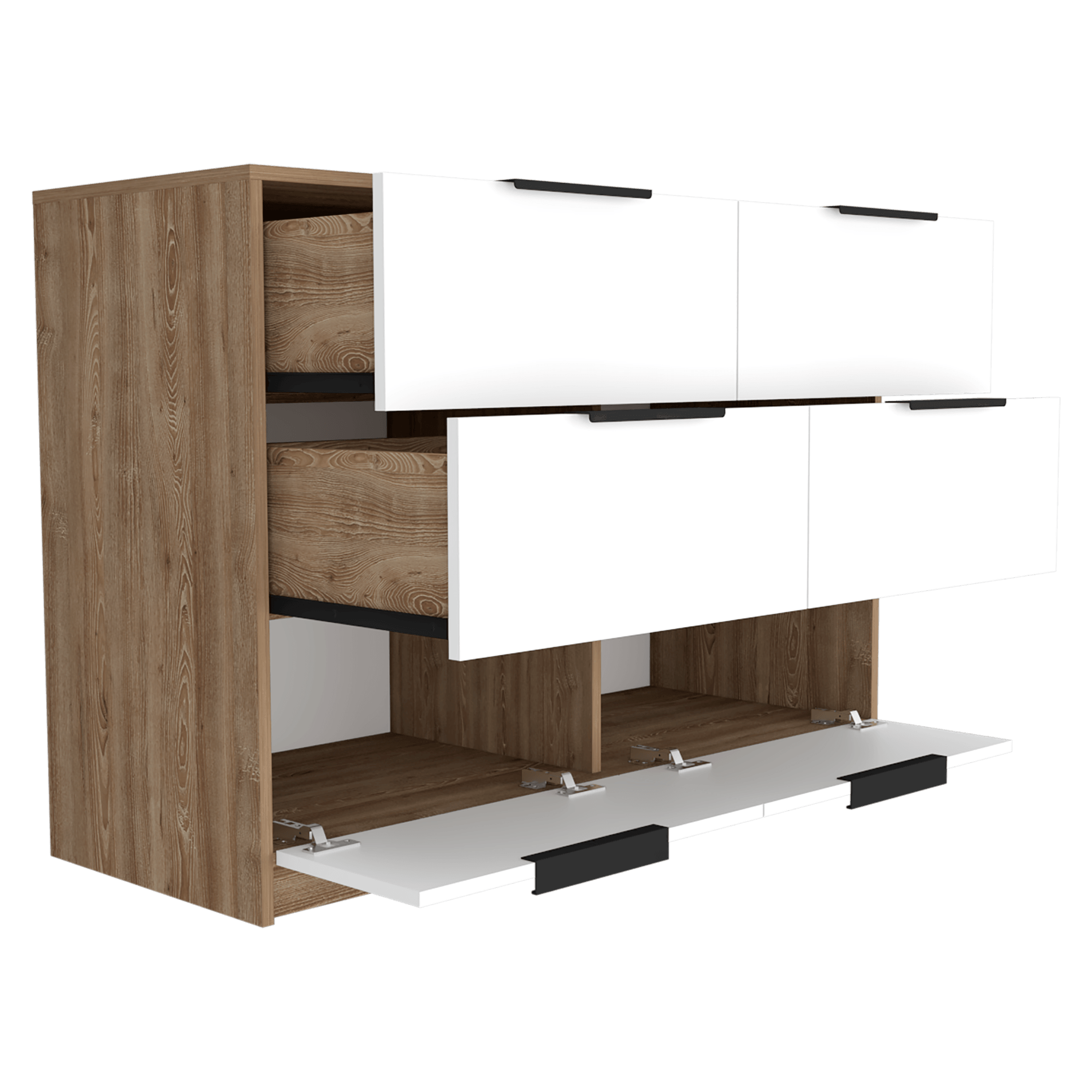 ORGANIZADOR WESLEY, MIEL Y BLANCO, CON CUATRO CAJONES ORGANIZADORES