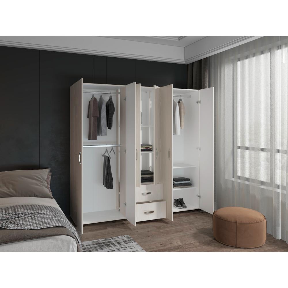 CLOSET BARIN, NEVADO Y BLANCO, CON CUATRO PUERTAS ABATIBLES