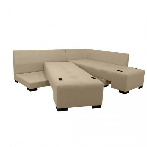 SOFA CAMA EN L STERIMBERG TELA BEIGE
