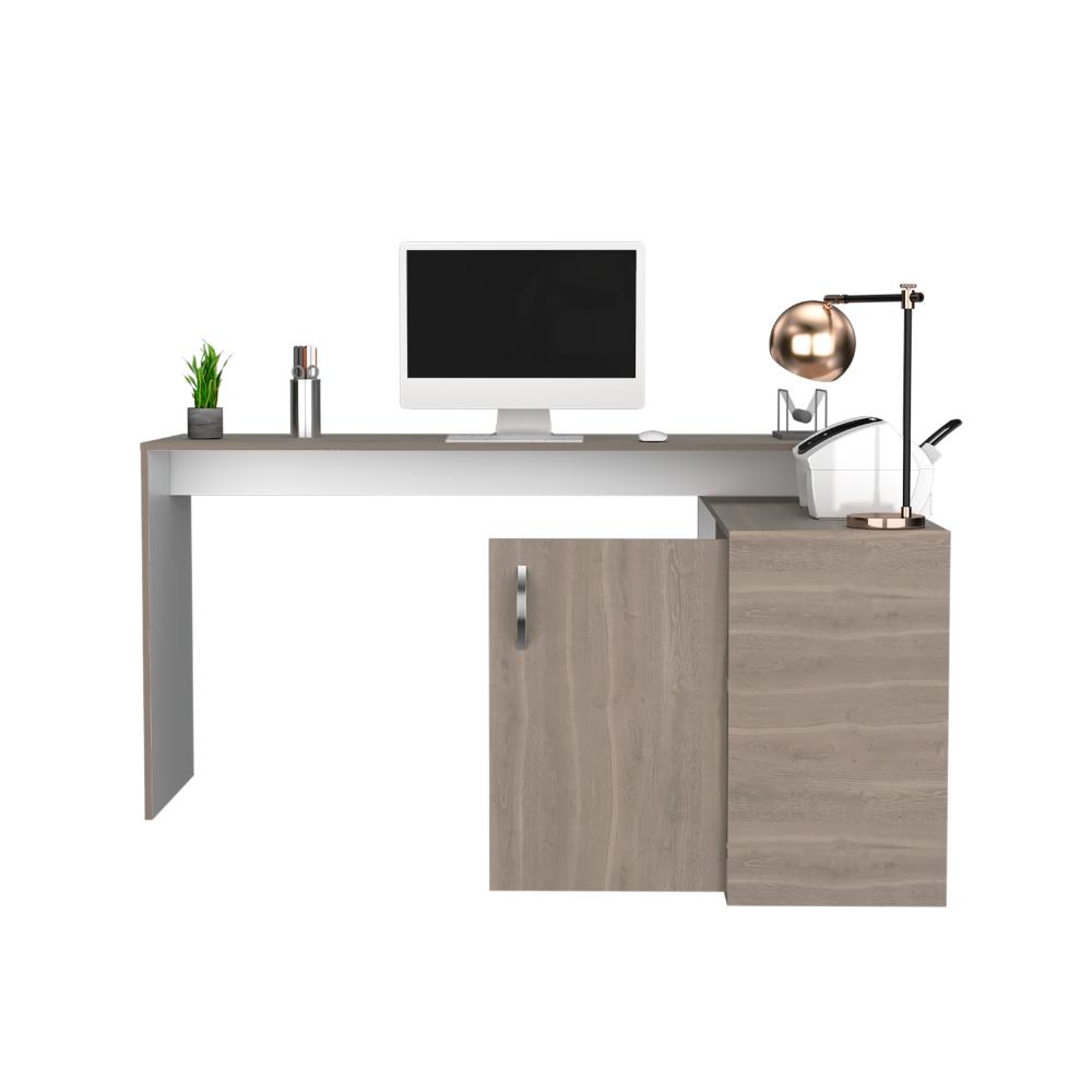 ESCRITORIO EN L AXIS, BARDOLINO Y BLANCO