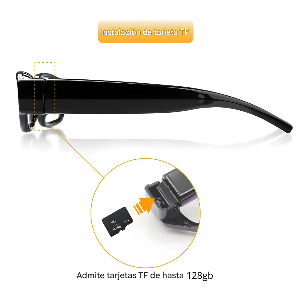 CÁMARA ESPÍA GAFAS ESPÍA 4K FULL HD VIDEO AUDIO FOTOS 128GB