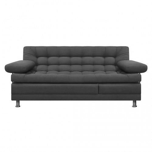 SOFA CAMA MULTIFUNCIONAL EURO 2 PUESTOS CON BRAZOS TELA GRIS