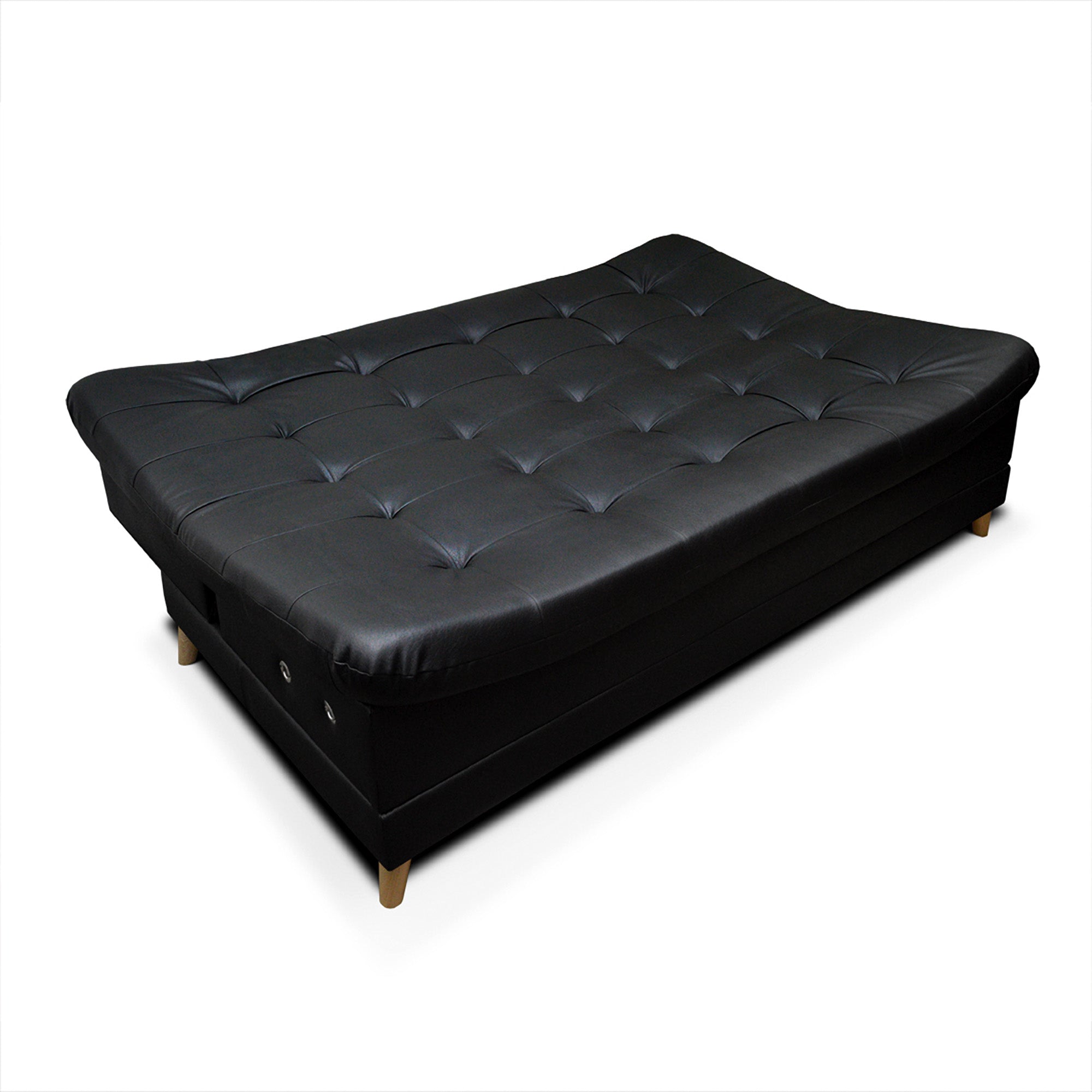 SOFACAMA DOLCE 3 PSC 95X60X185 TIPO CUERO NEGRO