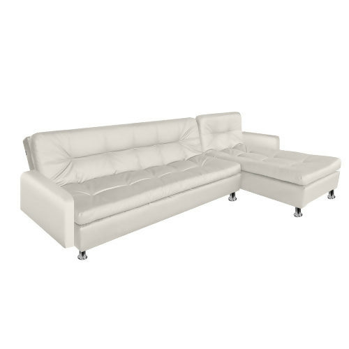 SOFA CAMA SOPHIE EN L CUERO SINTÉTICO BEIGE