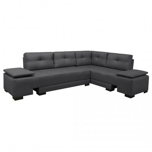 SOFA CAMA EN L STERIMBERG ANTIFLUIDOS GRIS