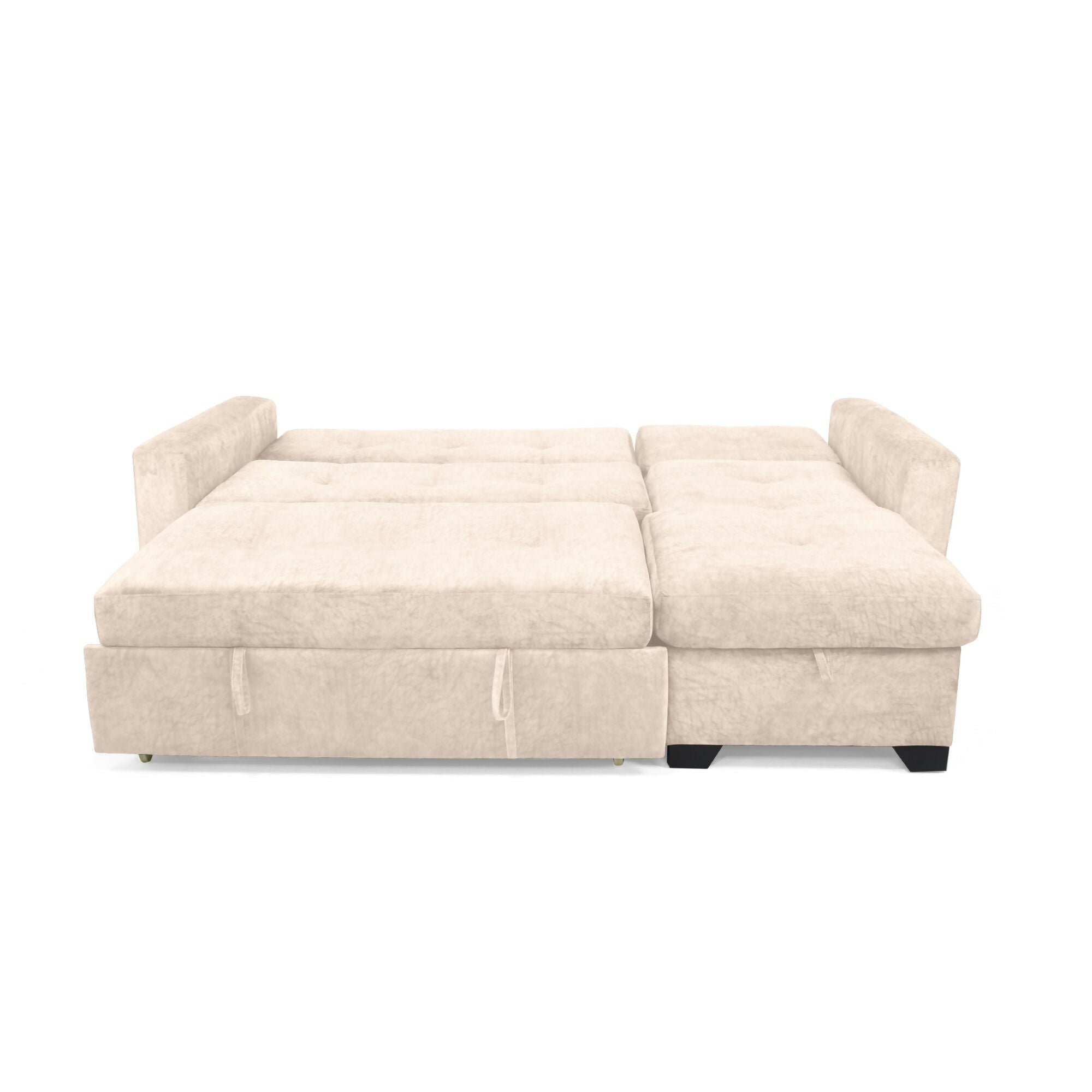 SOFA CAMA EN L ATLAS IZQUIERDO 220X160X92 CON BAUL TELA BEIGE