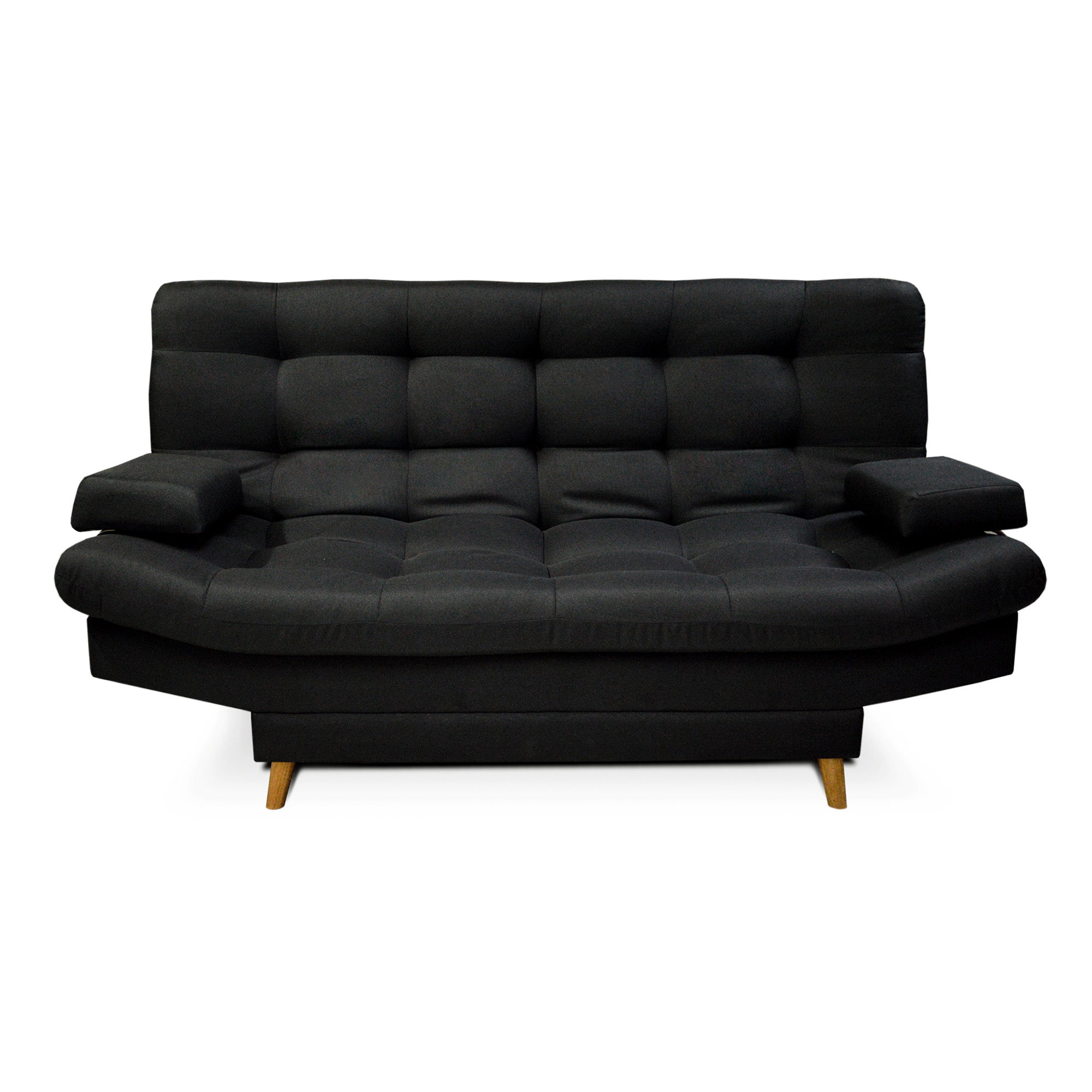 SOFACAMA CARVALLO LUX 3PSC 100X60X185 TEL NEGRO