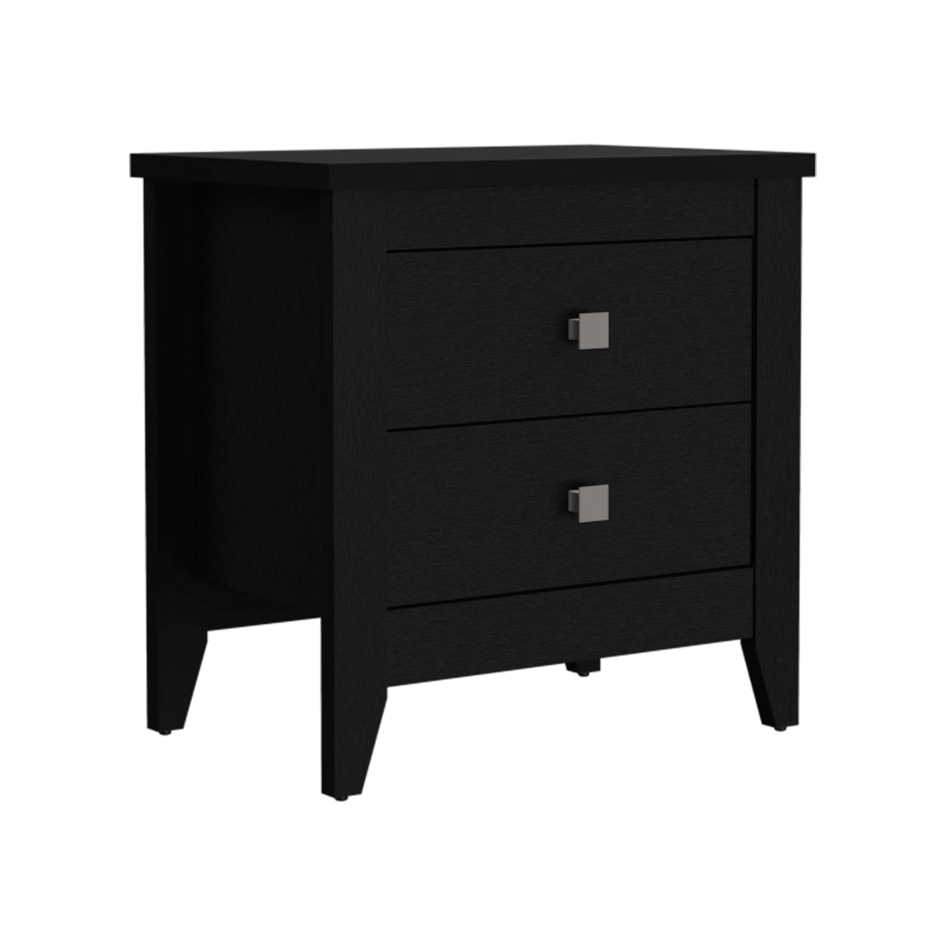 MESA DE NOCHE DALOT, WENGUE, CON CAJONES Y DISEÑO MODERNO ZF