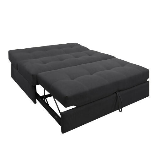 SOFA CAMA ANGELA 2 PUESTOS ANTIFLUIDOS GRIS OSCURO