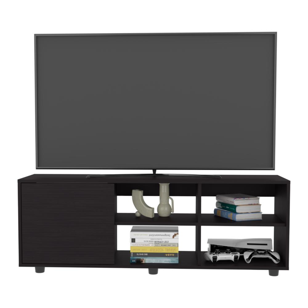 MESA PARA TV ADELEN, WENGUE, CON SUPERFICIE PARA EQUIPOS DE AUDIO Y VIDEO 55" ZF