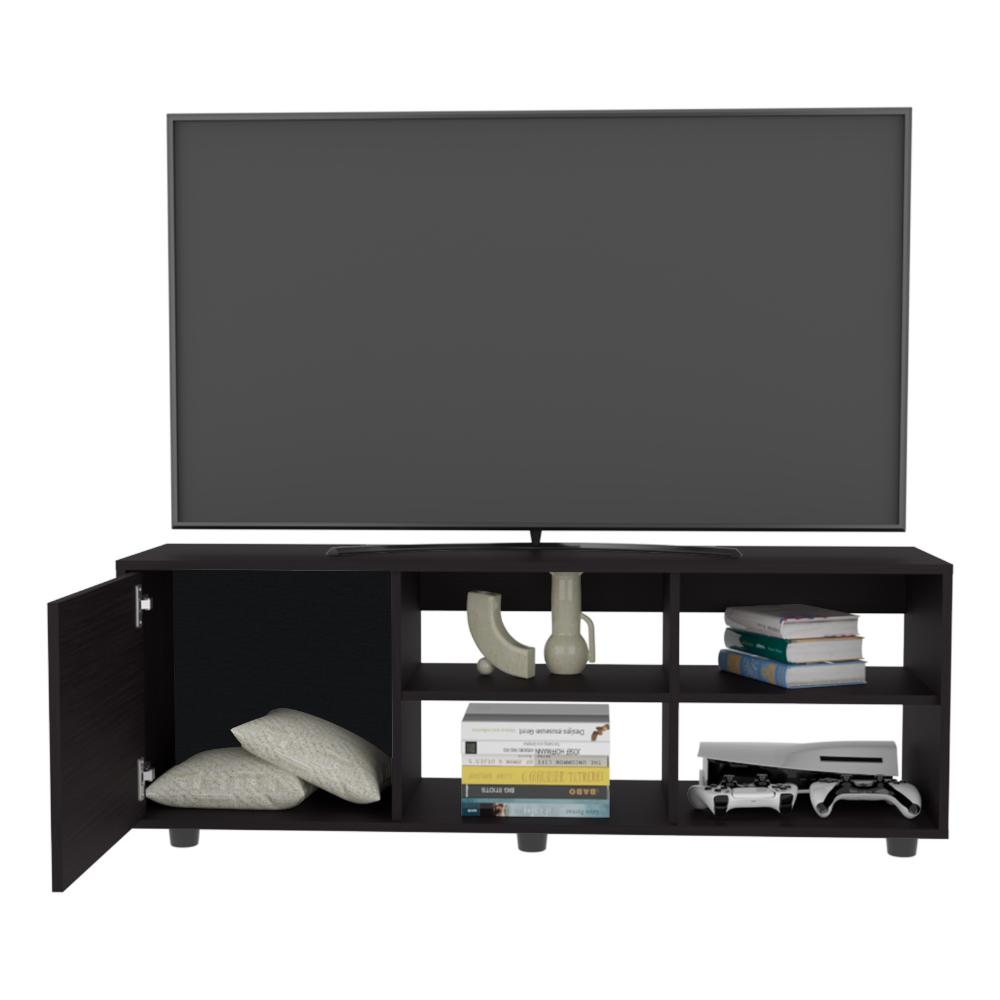 MESA PARA TV ADELEN, WENGUE, CON SUPERFICIE PARA EQUIPOS DE AUDIO Y VIDEO 55" ZF
