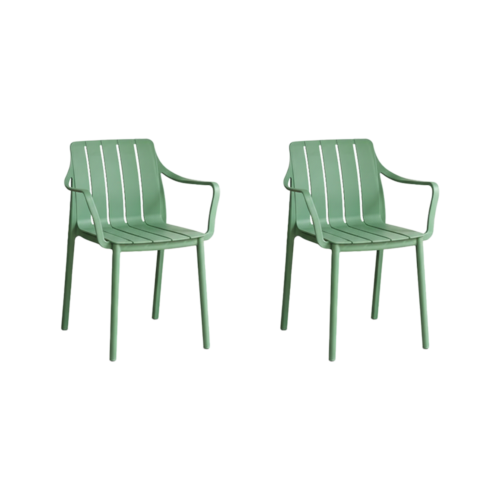 SILLA ALICE CON BRAZOS, COLOR VERDE OLIVO, CON ESPALDAR Y DISEÑO MINIMALISTA X2