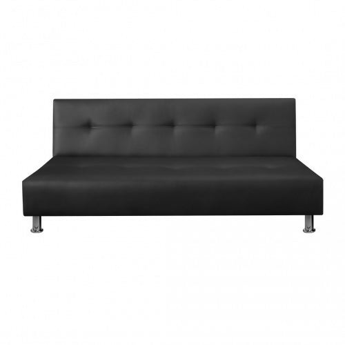SOFA CAMA MAURO CUERO SINTÉTICO NEGRO