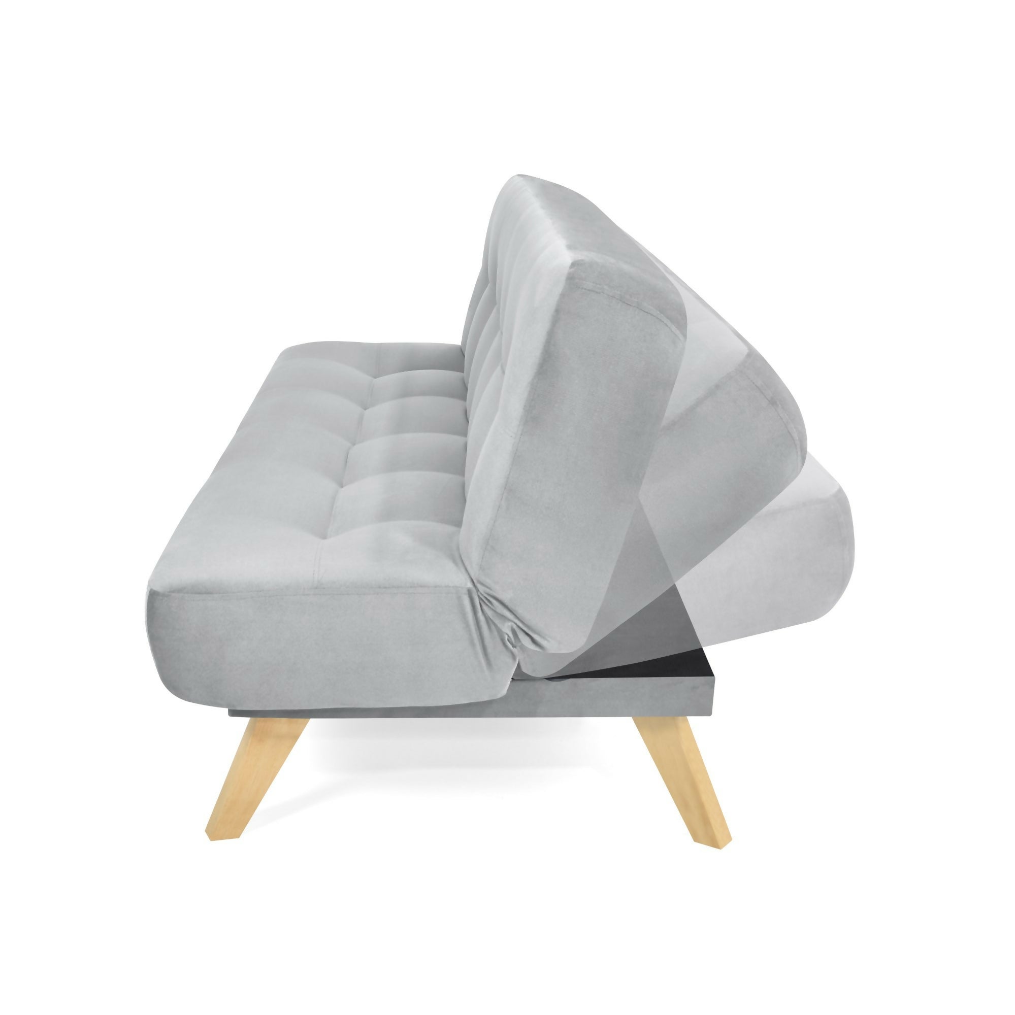 SOFA CAMA RECLINABLE PORTO 182X85X85 TELA PLATA