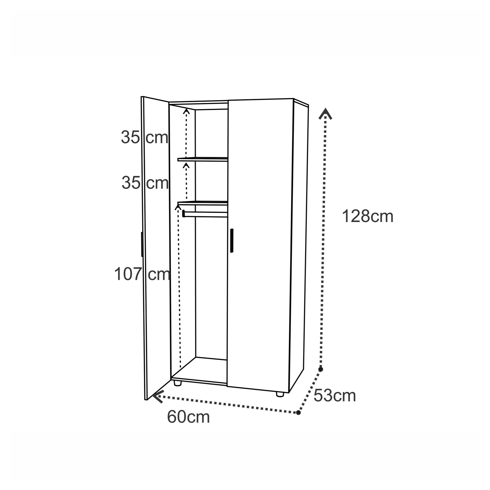 CLOSET EVA CAFE 60 X 187 X 50/CAFE