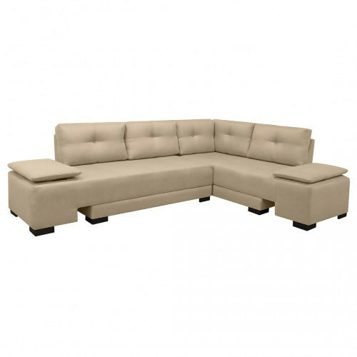 SOFA CAMA EN L STERIMBERG TELA BEIGE