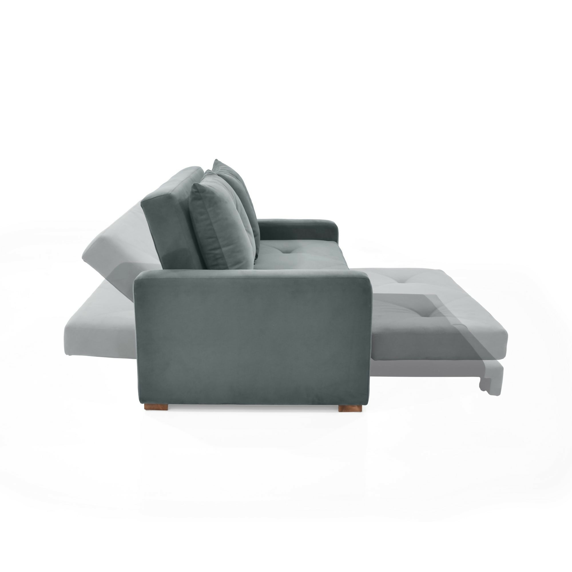 SOFA CAMA RECLINABLE TORINO 147X93X87 TELA GRIS