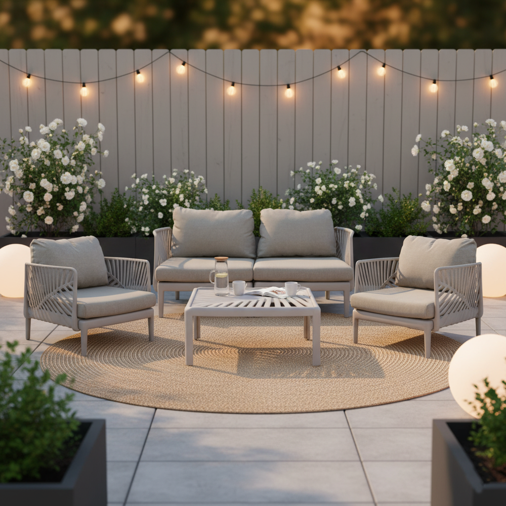 SALA DE EXTERIOR ASTRATTO, BEIGE