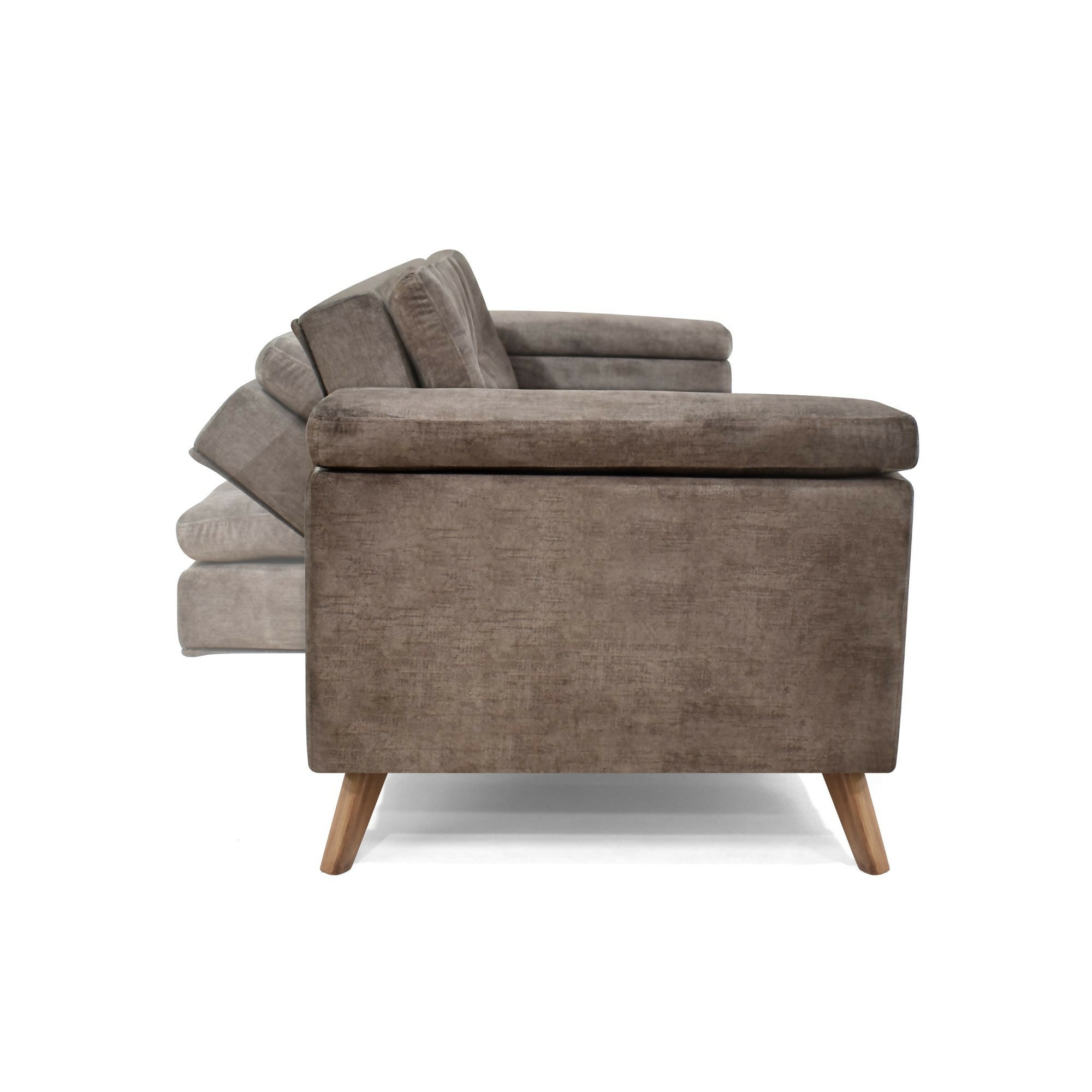 SOFA CAMA RECLINABLE MORETTO 230X86X82 TELA TAUPE