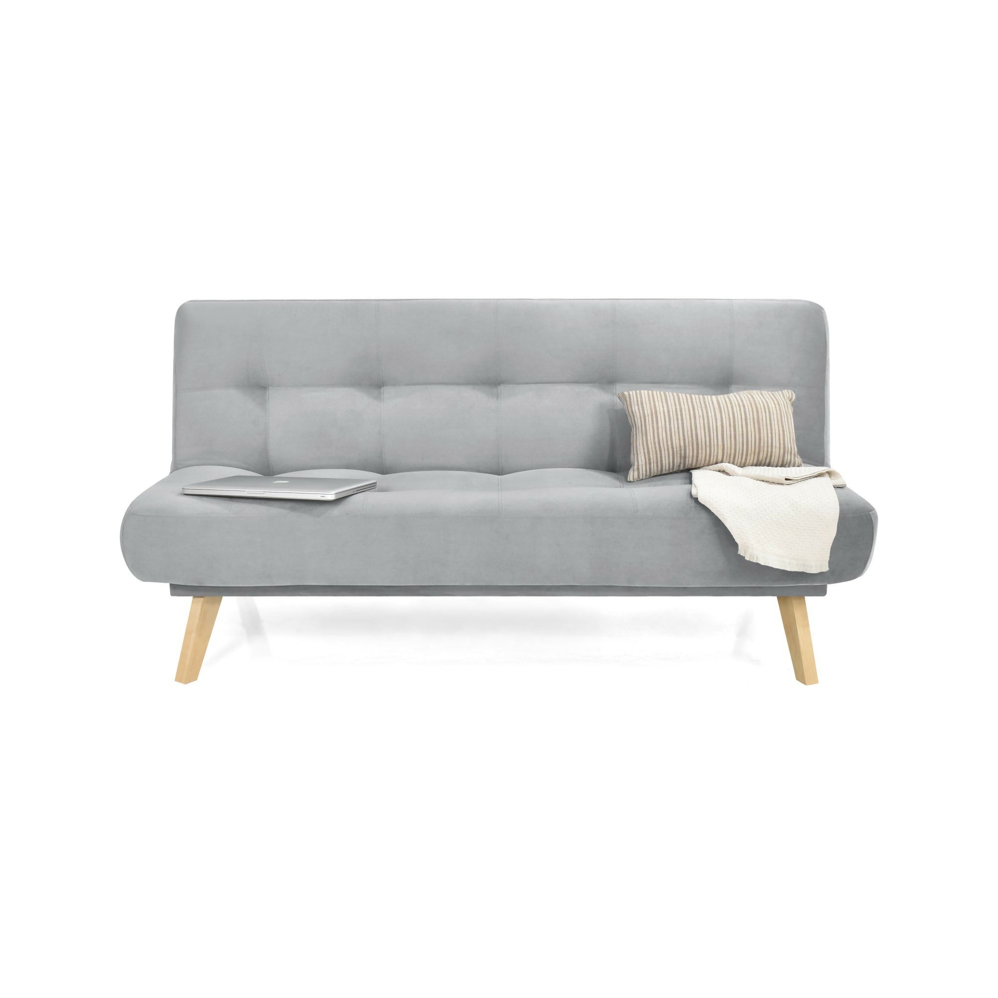 SOFA CAMA RECLINABLE PORTO 182X85X85 TELA PLATA