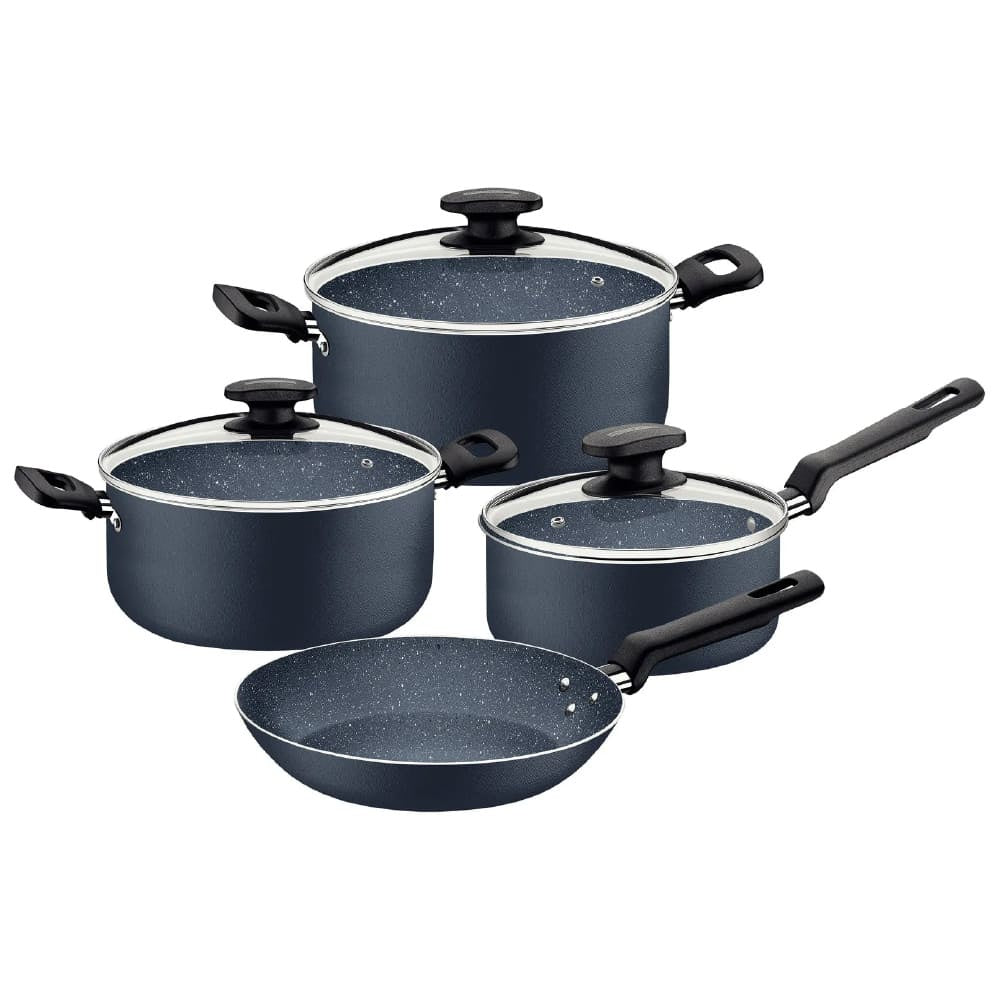 BATERÍA DE COCINA 7PZ STARFLON MAX AZUL