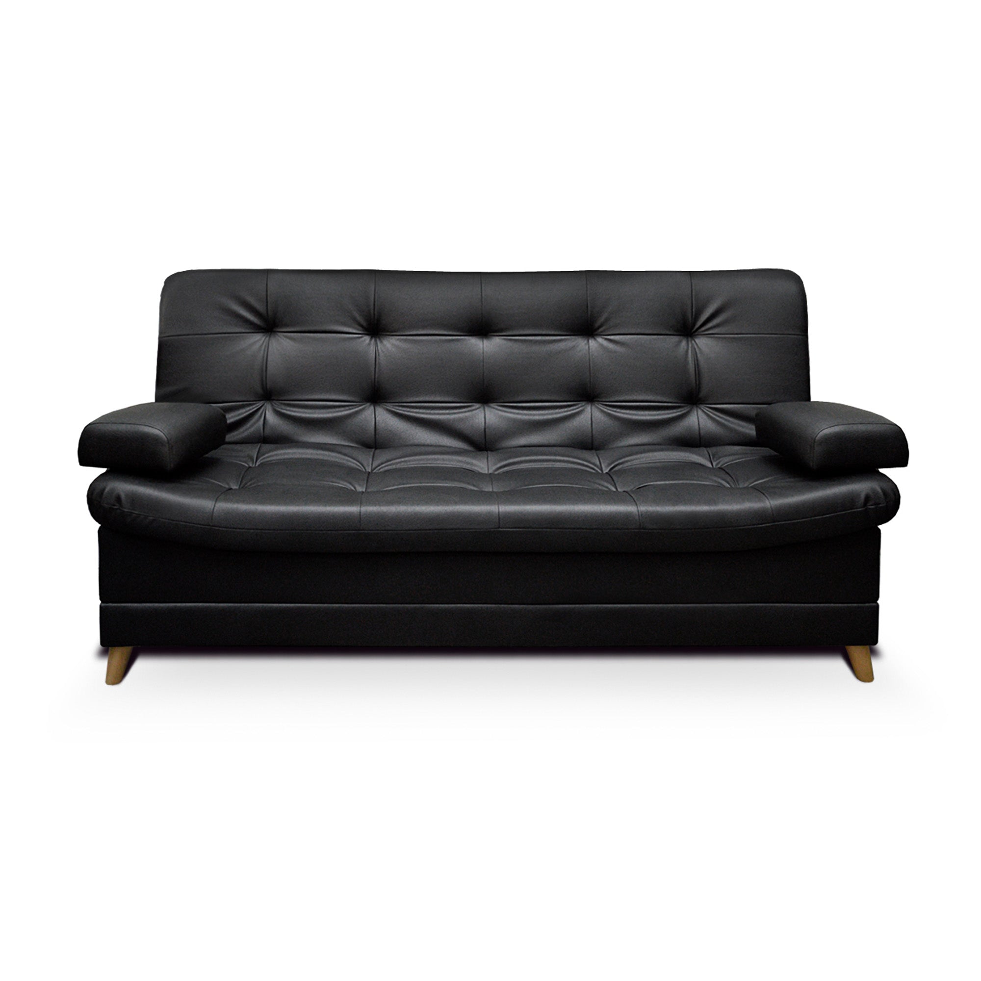 SOFACAMA DOLCE 3 PSC 95X60X185 TIPO CUERO NEGRO
