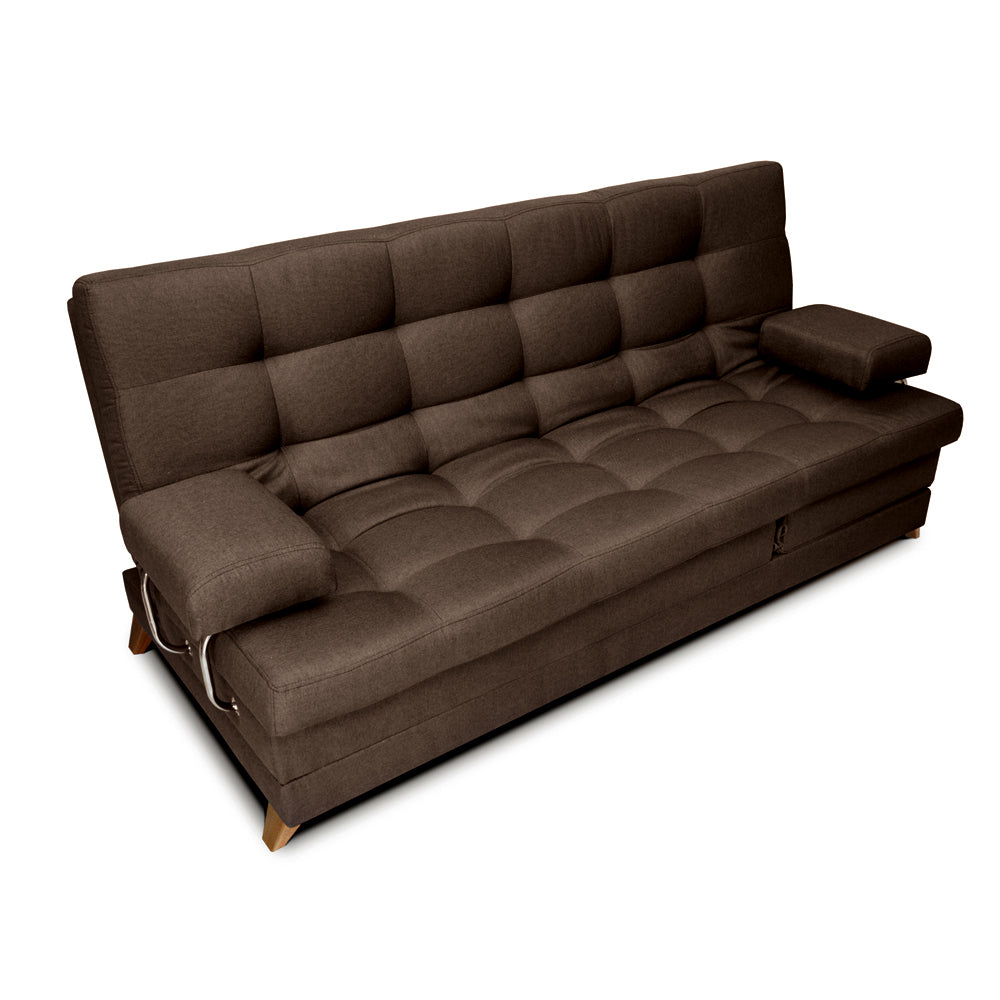 SOFÁ CAMA BALMAIN 5 POSICIONES 95X60X185 CAFÉ