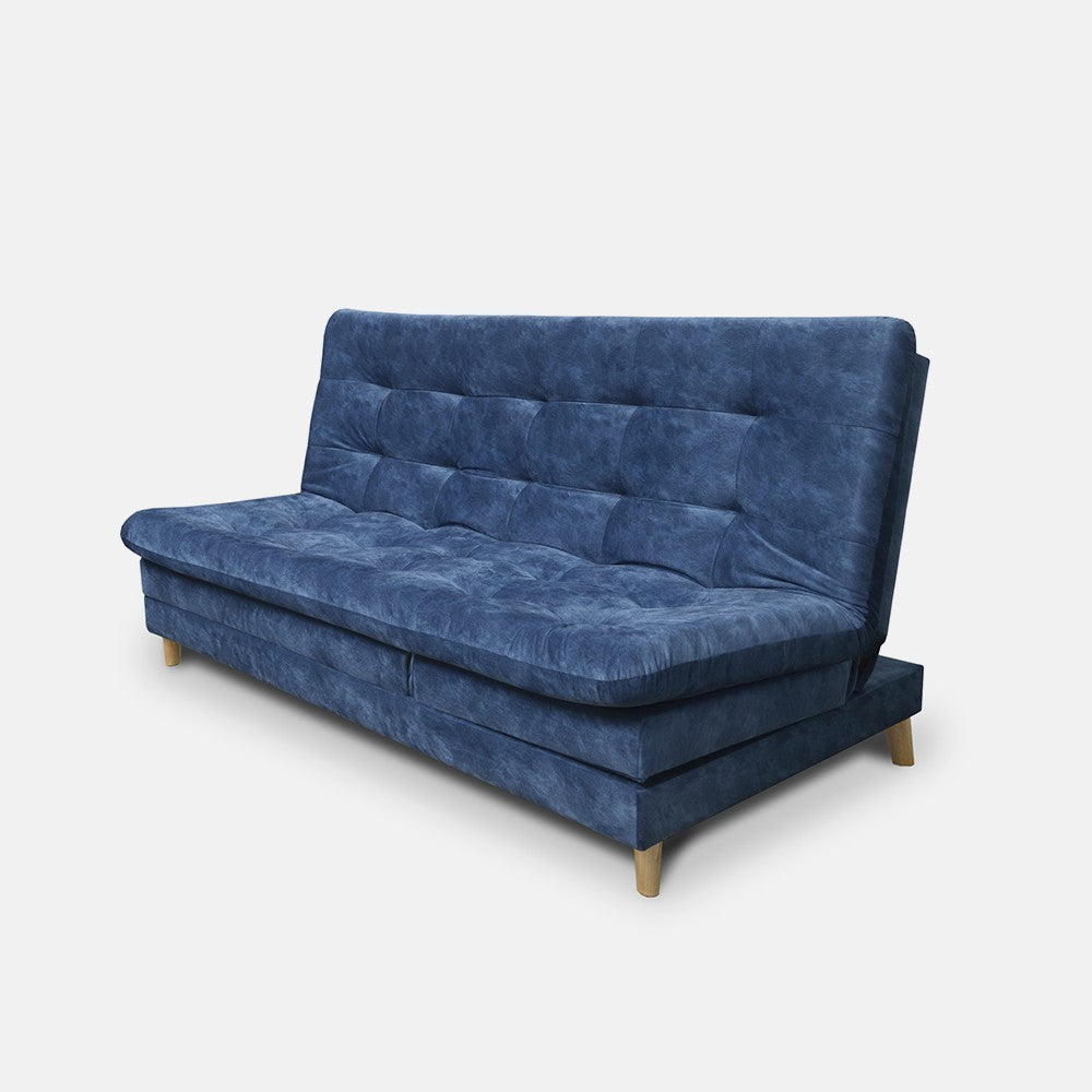 SOFÁ CAMA 5 POSICIONES AGASSI 95X185X60 TELA AZUL - INCLUYE COJINES